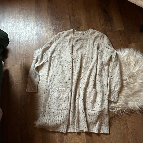 MADEWELL Donegal Kent Cardigan Sweater In Donegal Snow - Picture 4 of 5